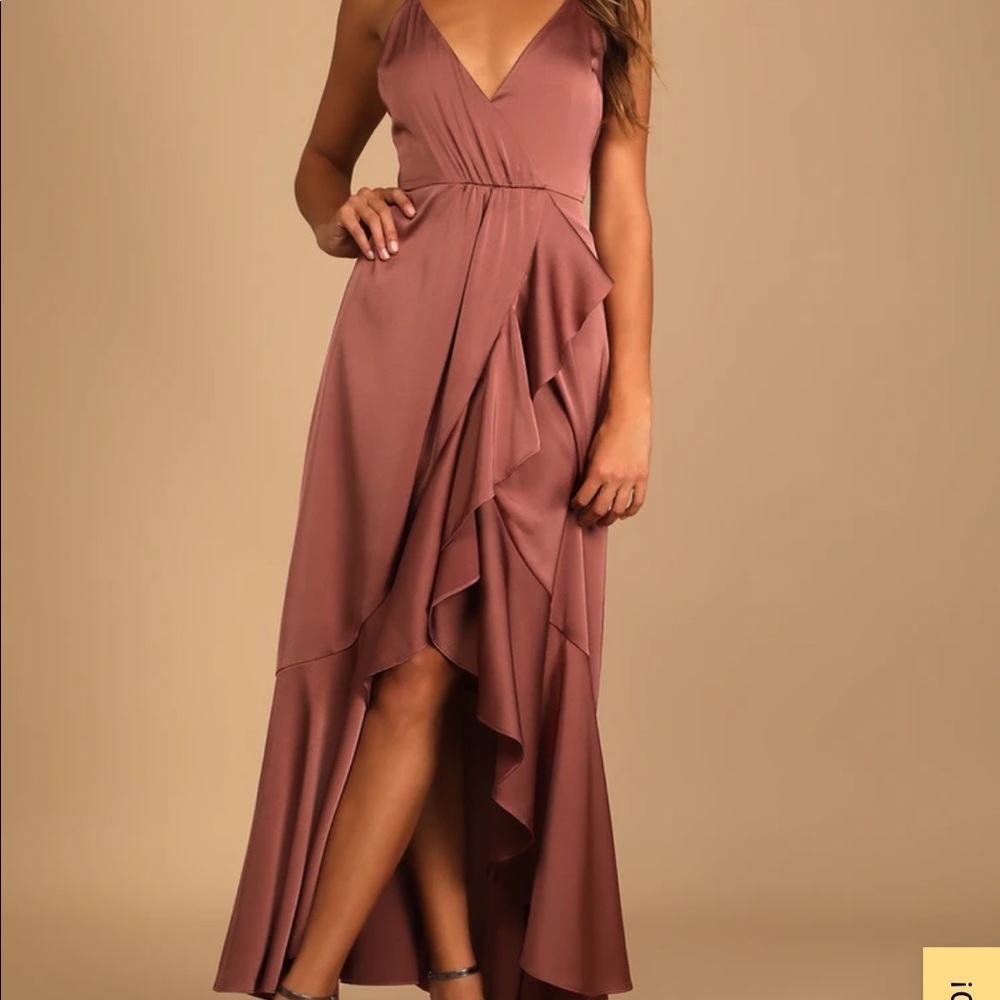 Lulus High-Low Satin Dress